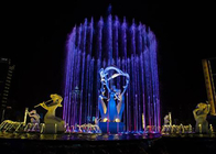 Arte moderno de la fuente musical al aire libre grande, fuente de agua 3d con las luces proveedor
